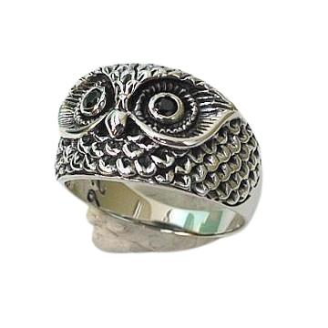 Sterling Silver Owl Ring Band