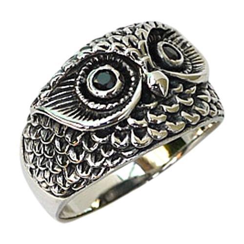 Sterling Silver Owl Ring Band