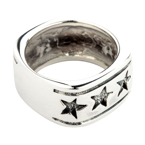 Ring aus Sterlingsilber mit Sternband