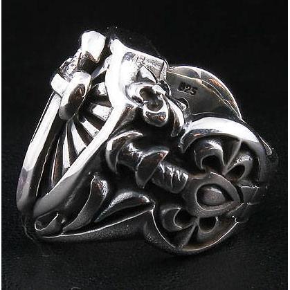 Мужское кольцо с мечом из тяжелого серебра