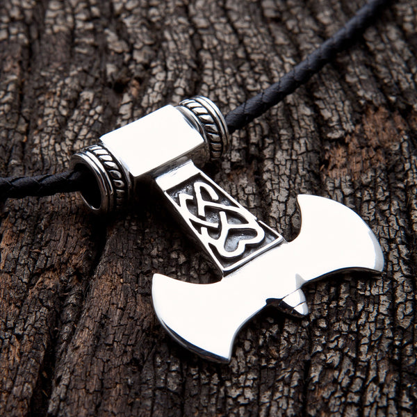 Sterling Silver Thors Hammer hänge halsband
