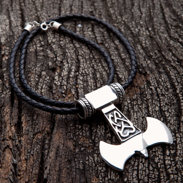 Halskette mit Thors-Hammer-Anhänger aus Sterlingsilber