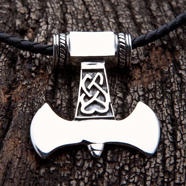 Sterling Silver Thors Hammer Pendant Necklace