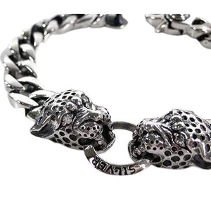 Sterling Silber Tiger Herrenarmband
