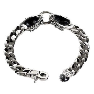 Sterling Silber Tiger Herrenarmband