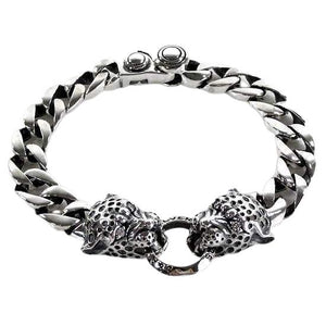 Sterling Silber Tiger Herrenarmband