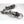 Skeleton Hand Skull Sterling Silver Keychain, diagonal front