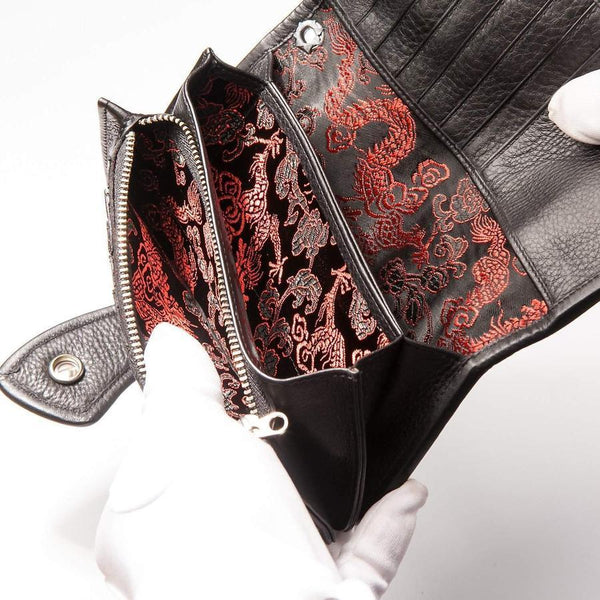 Stingray Leather Skull Concho Long Biker Wallet