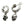 Orecchini pendenti in argento sterling con teschio punk