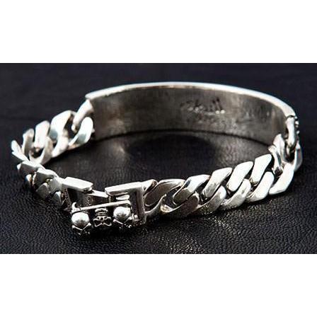Buy 925 sterling silver designer curb chain ID bracelet for men and boys |  TrueSilver
