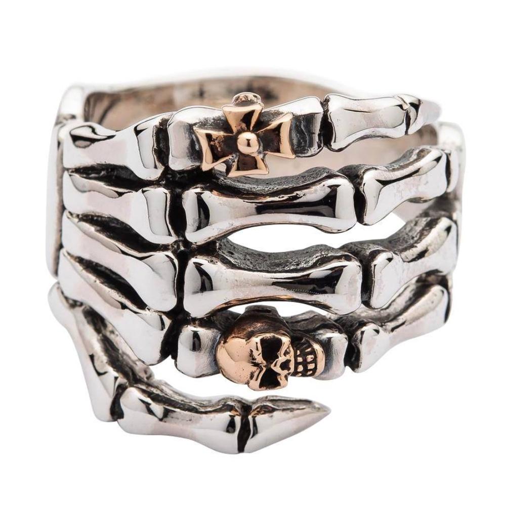 Anello con teschio in argento/Teschio di zucchero girasole/Anello in argento sterling 925/Motociclista/Gotico/Rockabilly/jo-r004 - Italia Anello con teschio in argento/Teschio di zucchero girasole/Anello in argento sterling 925/Motociclista/Gotico/Rockabilly/jo-r004 - Italia