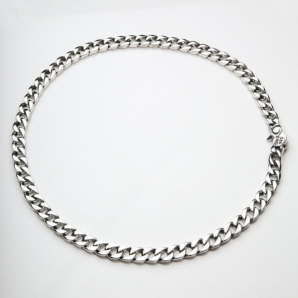 Small Sterling Silver Figaro Cuban Necklace
