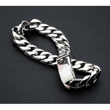 Porra Extensible Defensa Personal Bling Jewelry Biker Partner In Crime Pulsera Esposas Para Hombres Negro Tono Plata Acero Inoxidable 8 Pulgadas Botón Bisagra Cierres Pulsera España