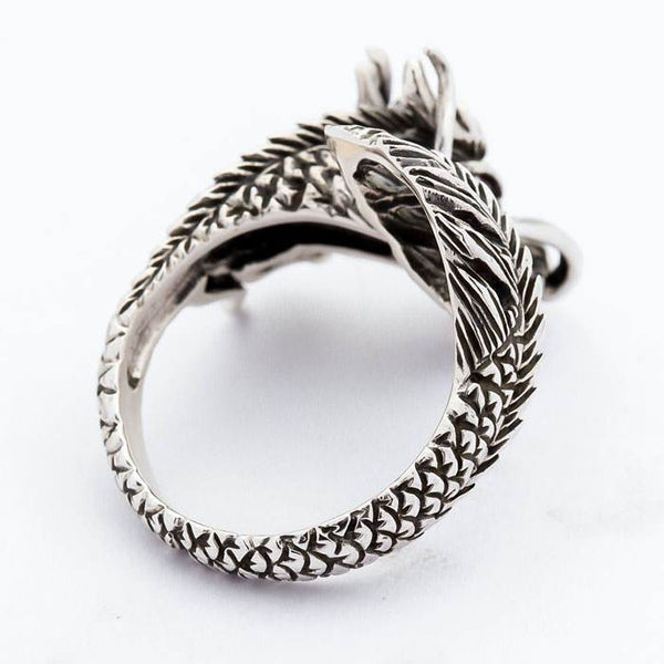 Liten Silver Dragon Ring