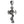 Carica l&#39;immagine nel visualizzatore Galleria, Ciondolo croce gotica serpente in argento sterling

