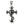 Charger l&#39;image dans la galerie, Pendentif croix gothique serpent en argent sterling
