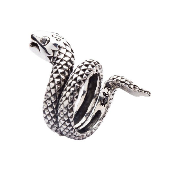 Anello serpente in argento sterling