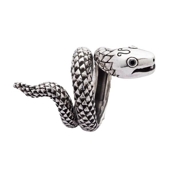 Anello serpente in argento sterling