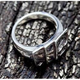 Spade Card Sterling Silver Mens Rings