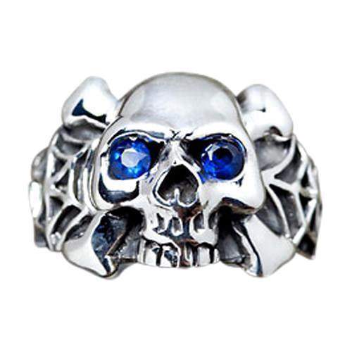 Spider Silver Skull Ring