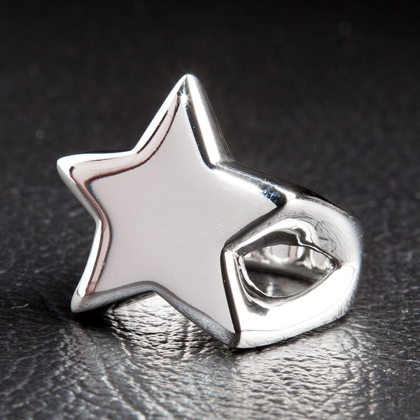 Серебряное кольцо со звездой