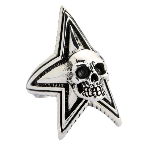 Sterling Silver Star Skull Ringar