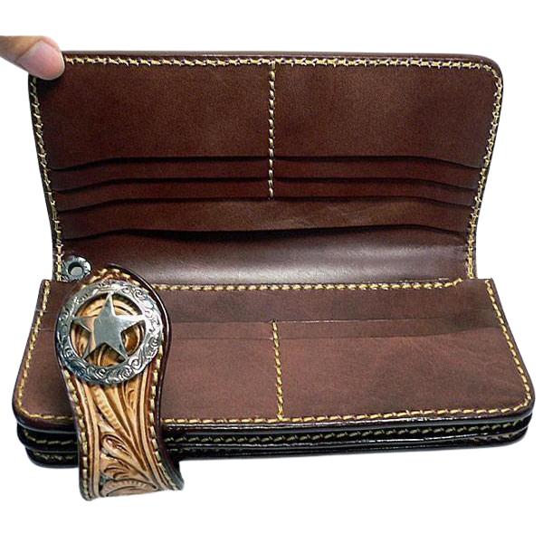 Genuine Leather Star Western Wallet