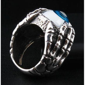 Sterling Silver Blue Eyeball Ring