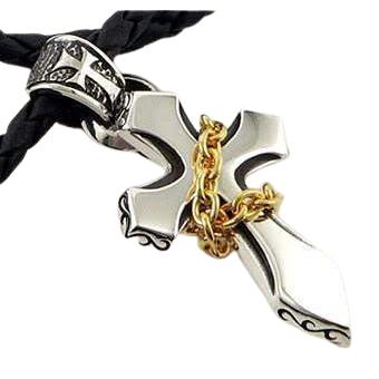 collier pendentif croix en argent sterling