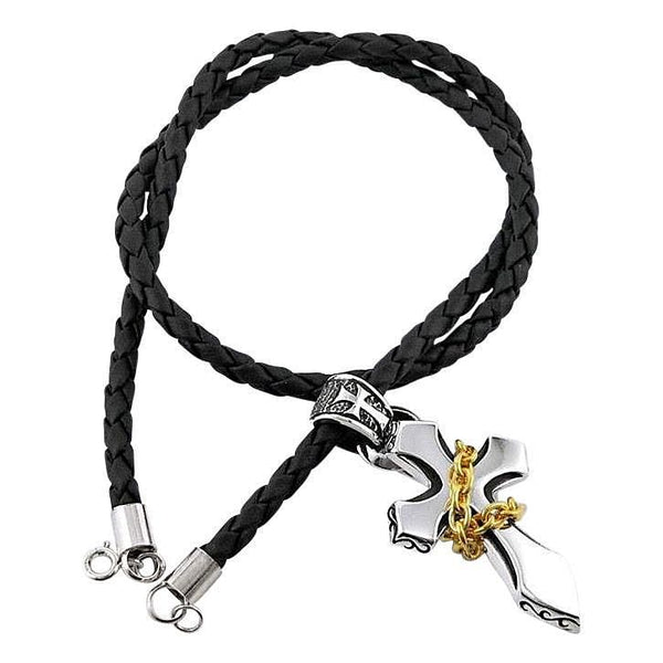 Halskette mit Kreuzanhänger aus Sterlingsilber
