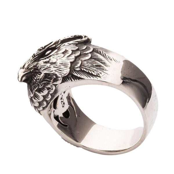 Sterling Silver Owl Band Ring