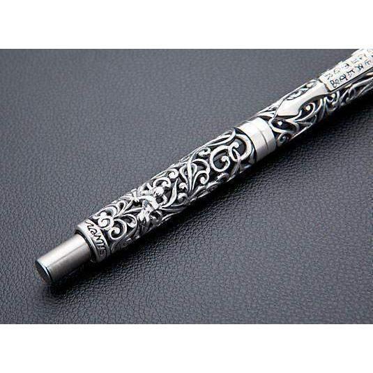 Bolígrafo erótico de plata de ley tallada
