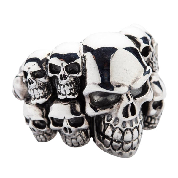 Кольцо Phantom Biker Skull из стерлингового серебра
