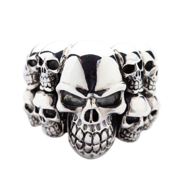 Кольцо Phantom Biker Skull из стерлингового серебра
