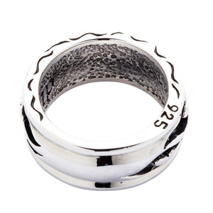 Bague tribale en argent sterling