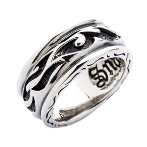Bague tribale en argent sterling