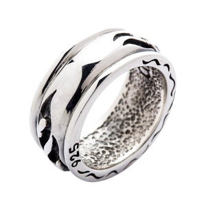 Bague tribale en argent sterling