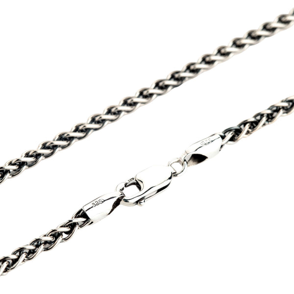 Solid Wheat Chain Necklace 3.5mm Stainless Steel 24