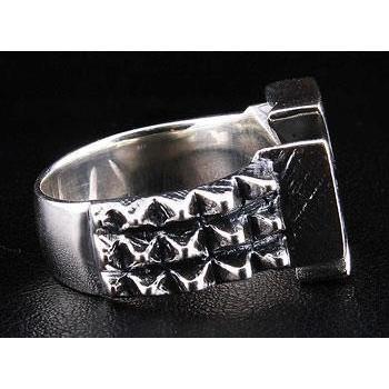 Серебряное кольцо с шипами