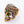 Green-Eye Tibetan Skull Sterling Silver Ring, skull three quarter