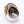 Green-Eye Tibetan Skull Sterling Silver Ring, rear inner band