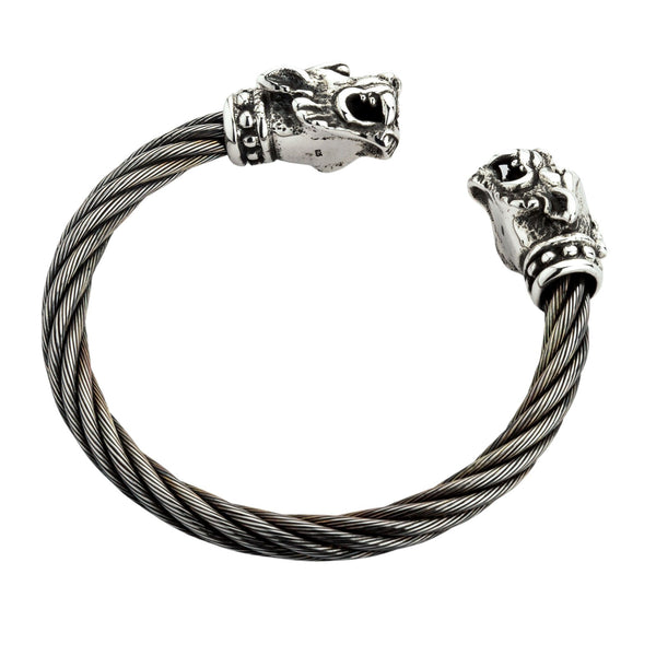 Tiger head bracelet in Sterling silver | GUCCI® Australia