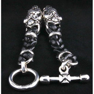 Bracciale a catena in pelle di tigre