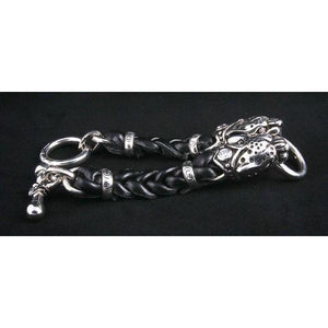 Bracciale a catena in pelle di tigre