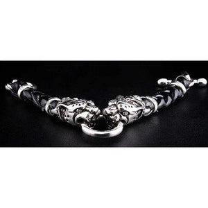 Bracciale a catena in pelle di tigre