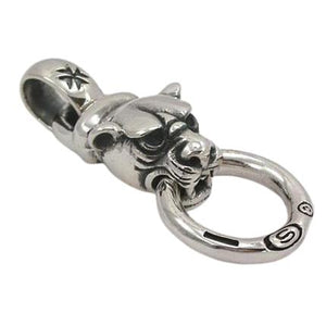 Pendentifs pour hommes tête de tigre en argent sterling