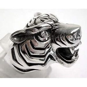 Sterling Silver Mens Tiger Rings