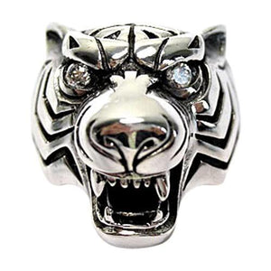 Sterling Silver Mens Tiger Rings