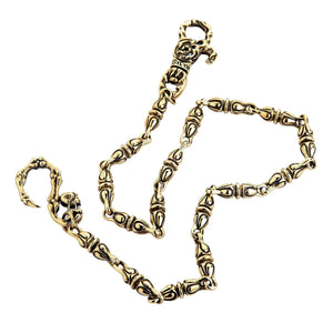 Gothic Tribal Skull Gothic Geldbörsenkette aus Messing