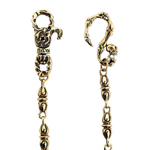 Gothic Tribal Skull Gothic Geldbörsenkette aus Messing